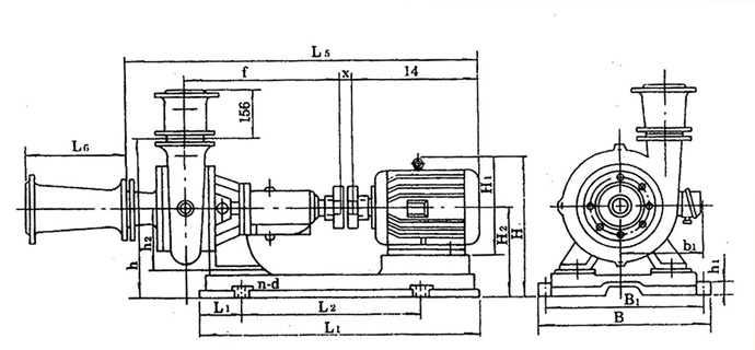 PW、PWF型懸臂式離心污水泵
